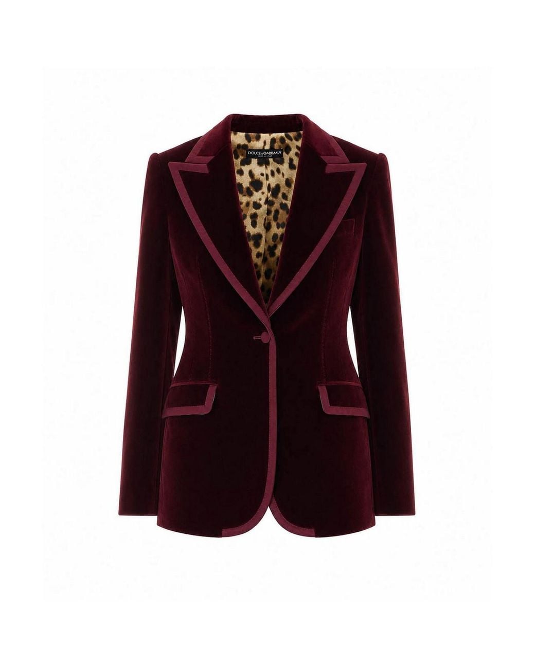 Dolce & Gabbana Purple Single Breasted Velvet Jacket