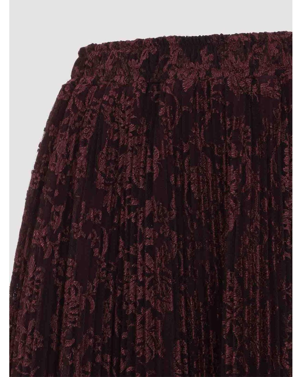 Ermanno Scervino Purple Lace Midi Skirt