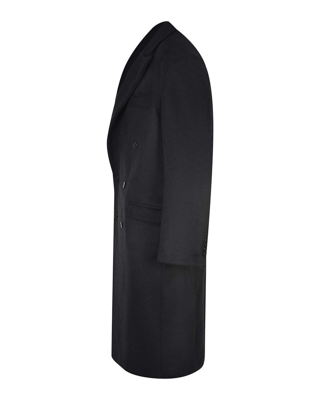FAMILY FIRST Black Cappotto Made From A Wool Blend for men