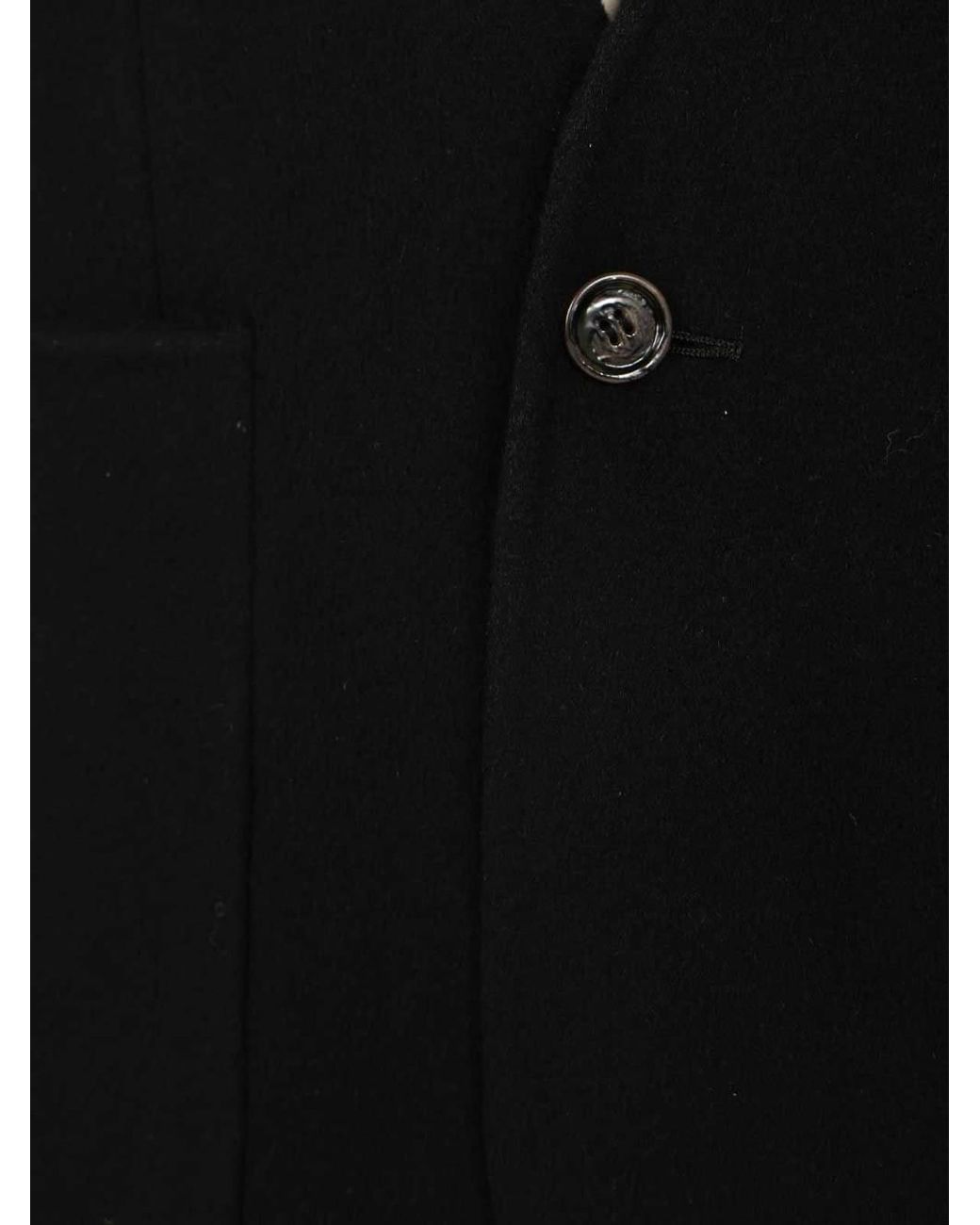 MM6 by Maison Margiela Black Single-Breasted Wool Jacket for men