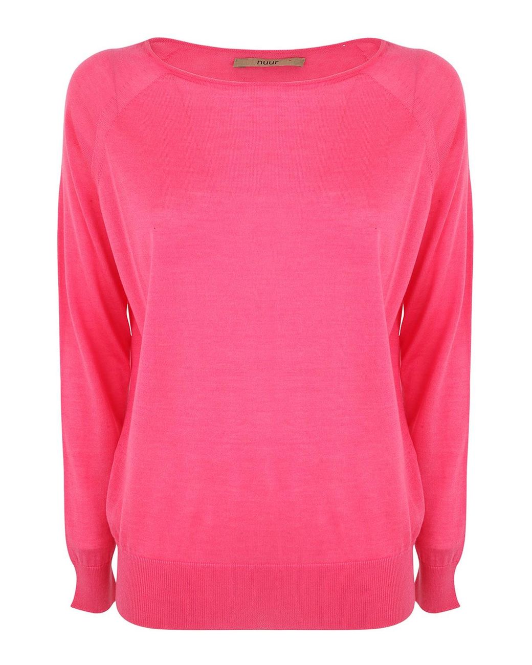 Nuur Pink Wide Neckline Pullover