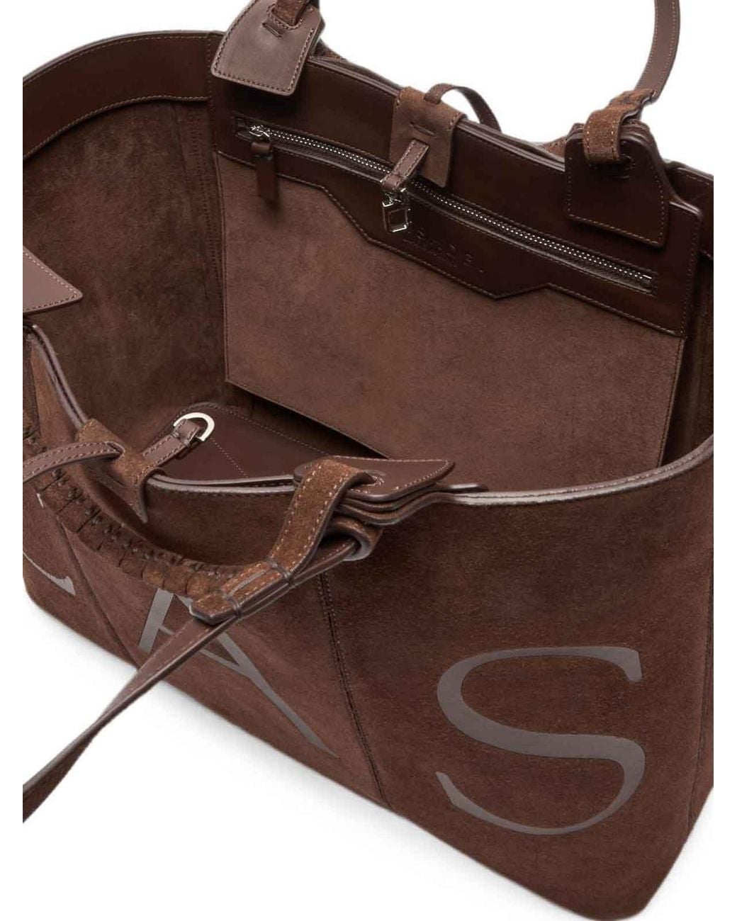 Casadei Brown Leather Tote Bag