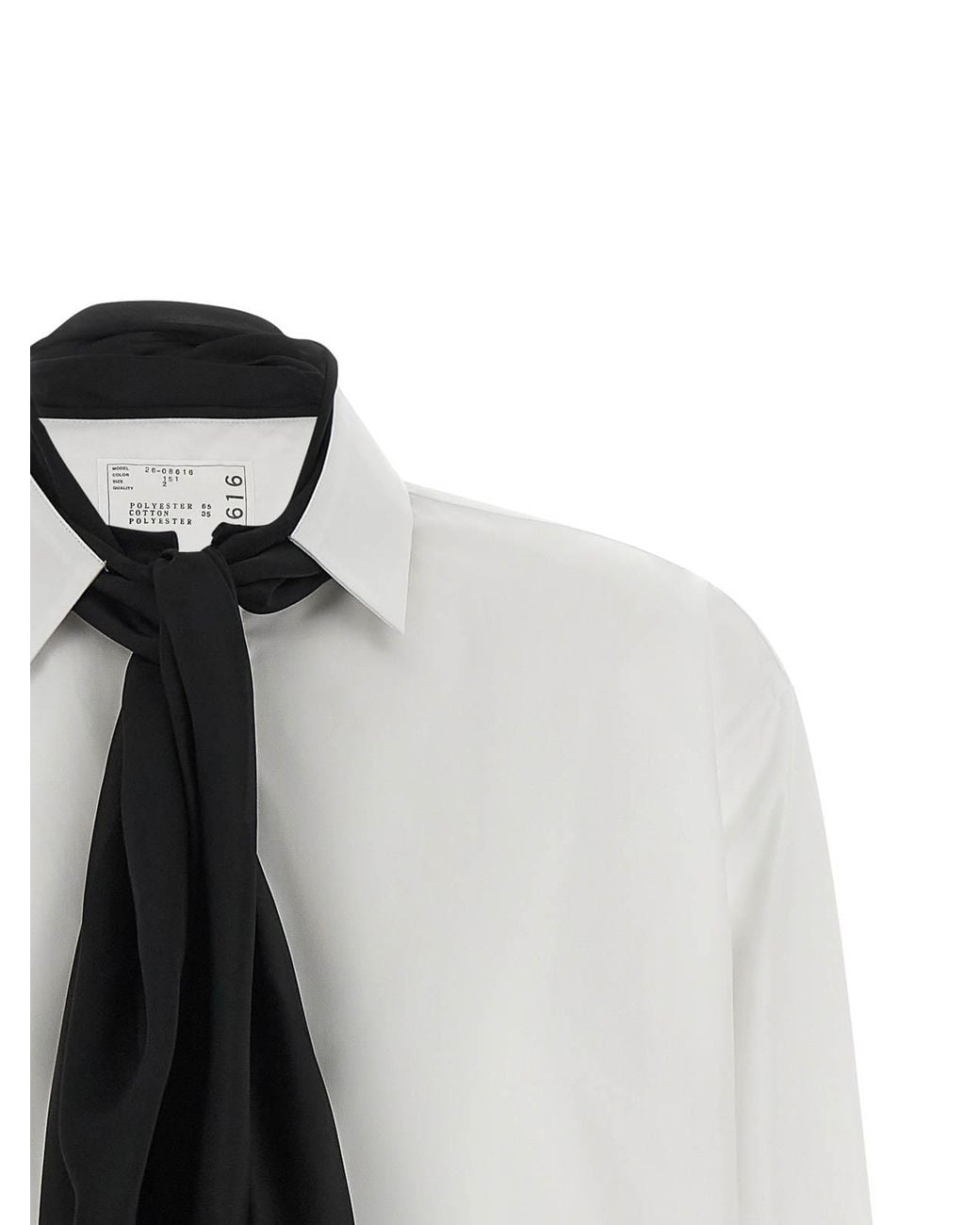 Sacai White Scarf Shirt