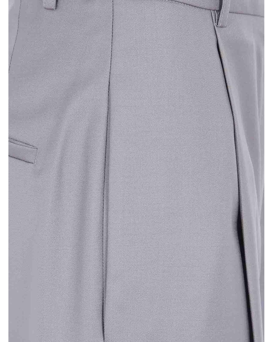 Rohe Gray Daria Single Pleat Tapered Trousers