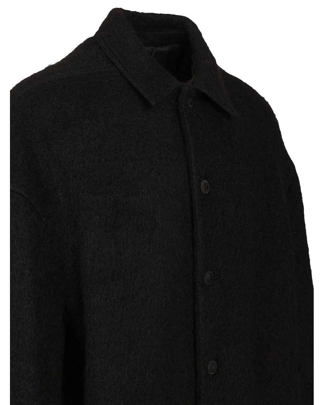 Rick Owens Black Coat for men