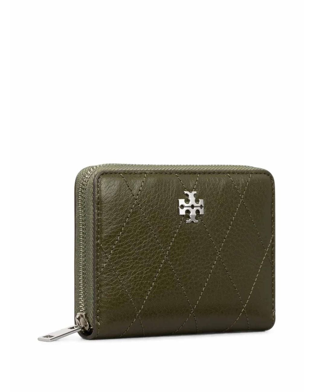 Tory Burch Green Zip Wallet
