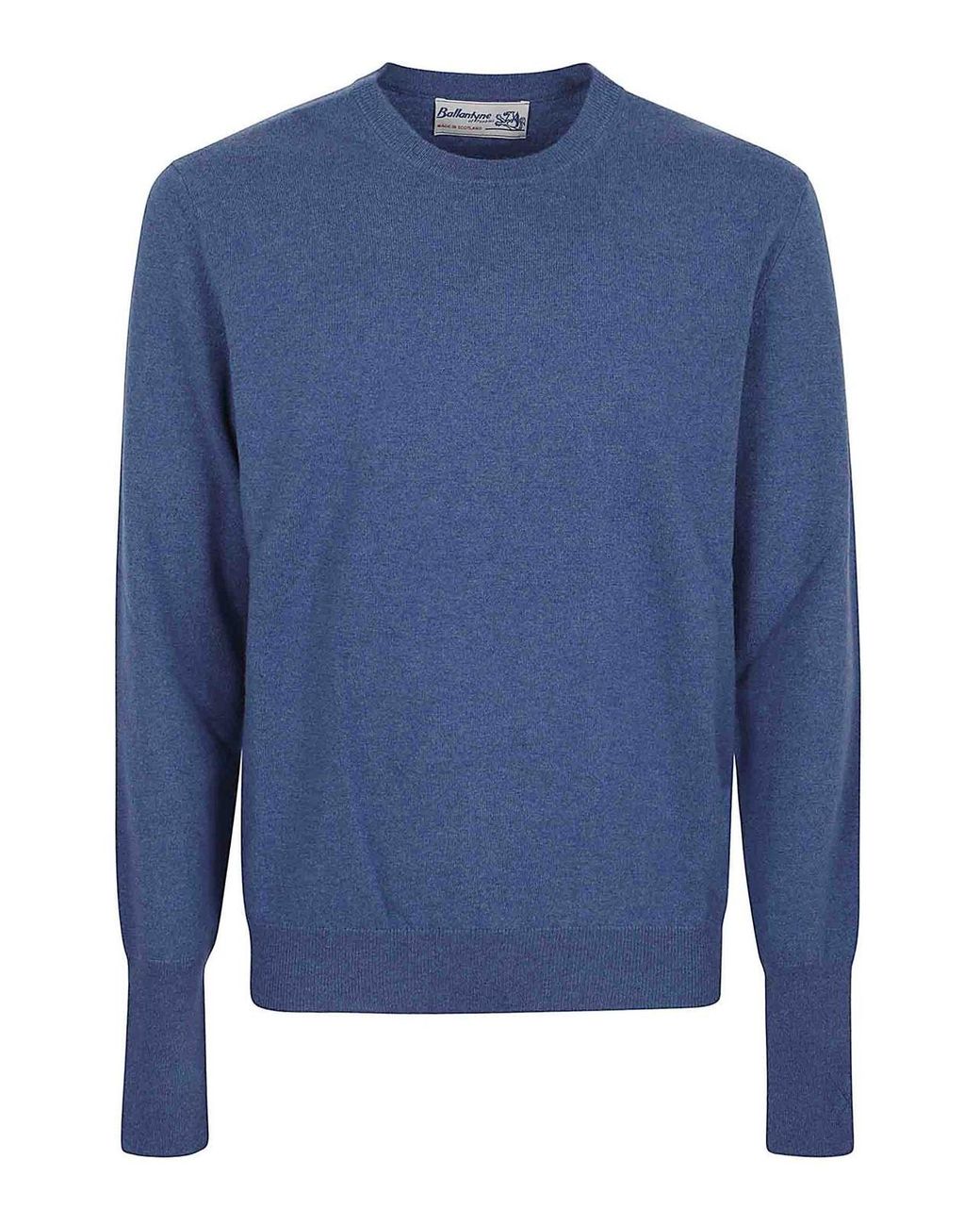 Ballantyne Blue Round Neck Pullover for men
