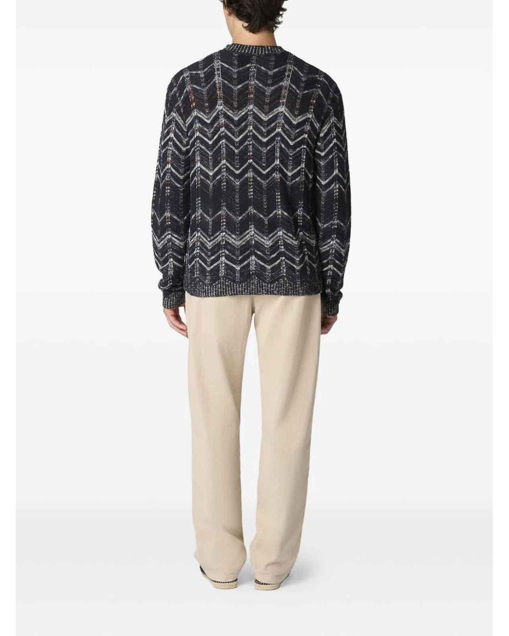 Missoni Black Cotton Cardigan for men