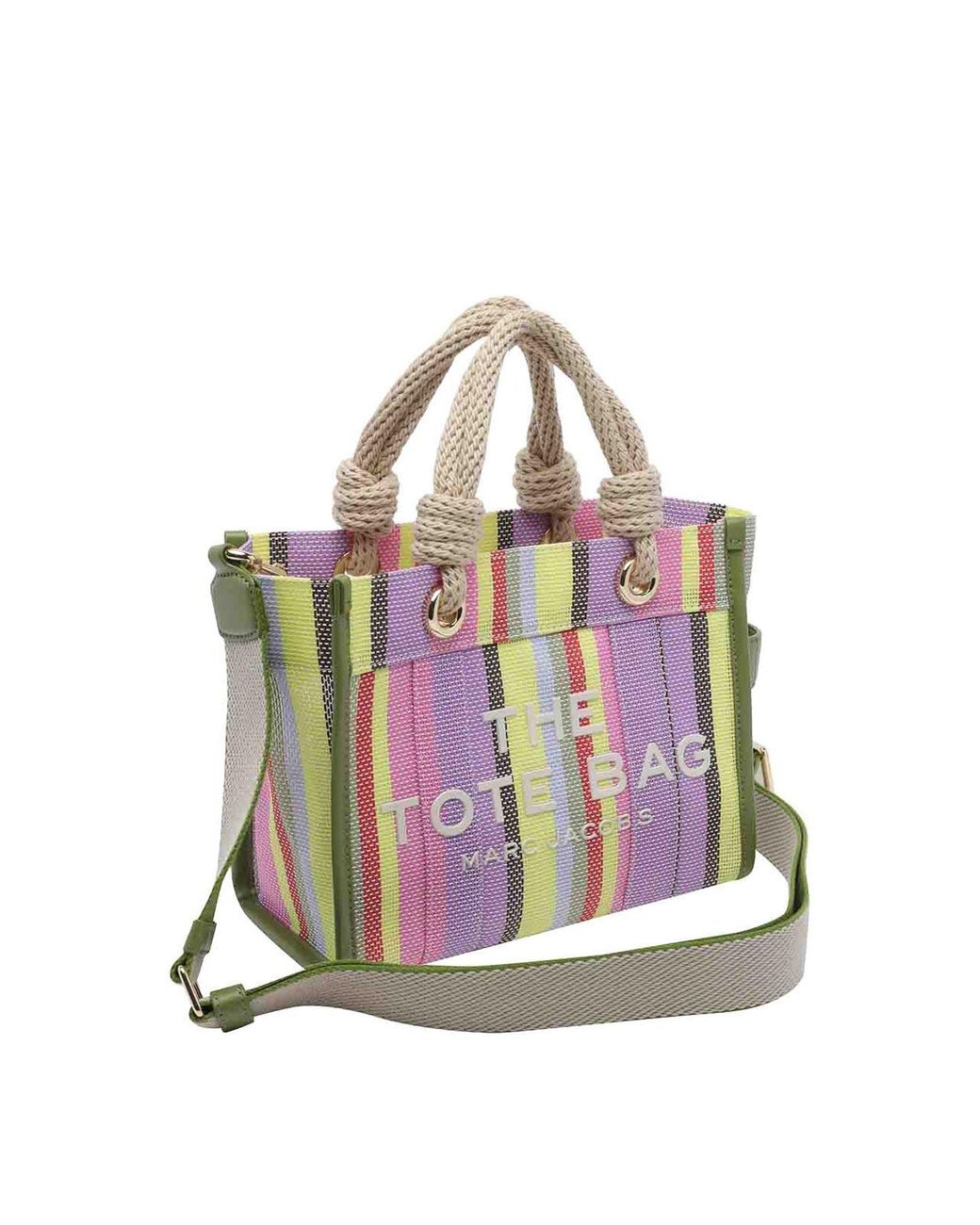 Marc Jacobs Pink The Stripe Mesh Small Tote Bag