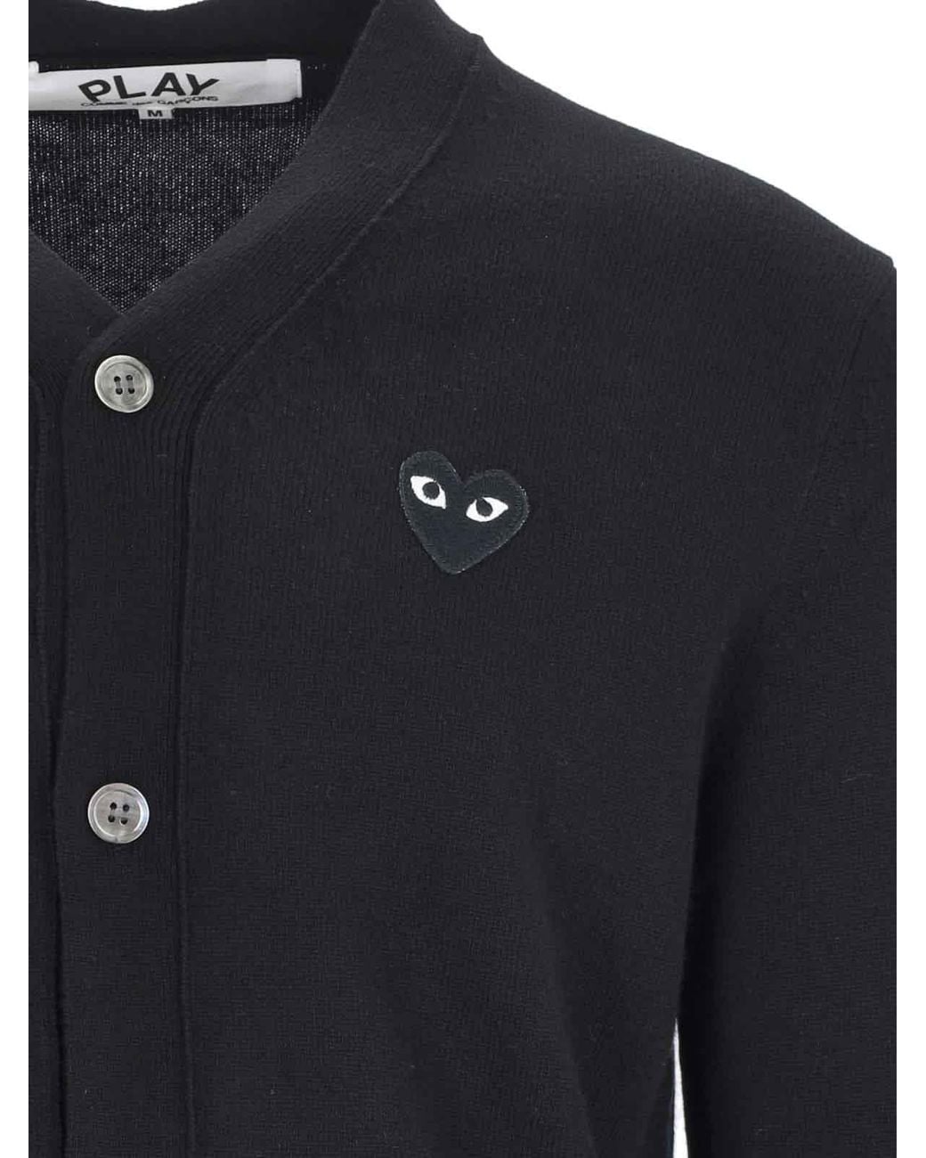 COMME DES GARÇONS PLAY Blue Logo Cardigan for men