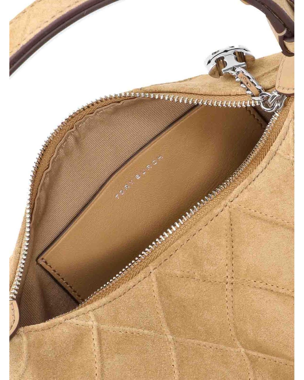 Tory Burch Natural Fleming Shoulder Pouch