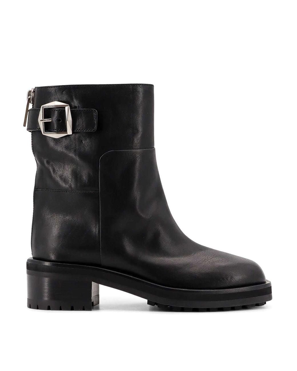 Jimmy Choo Black Brooklyn Leather Ankle Boots