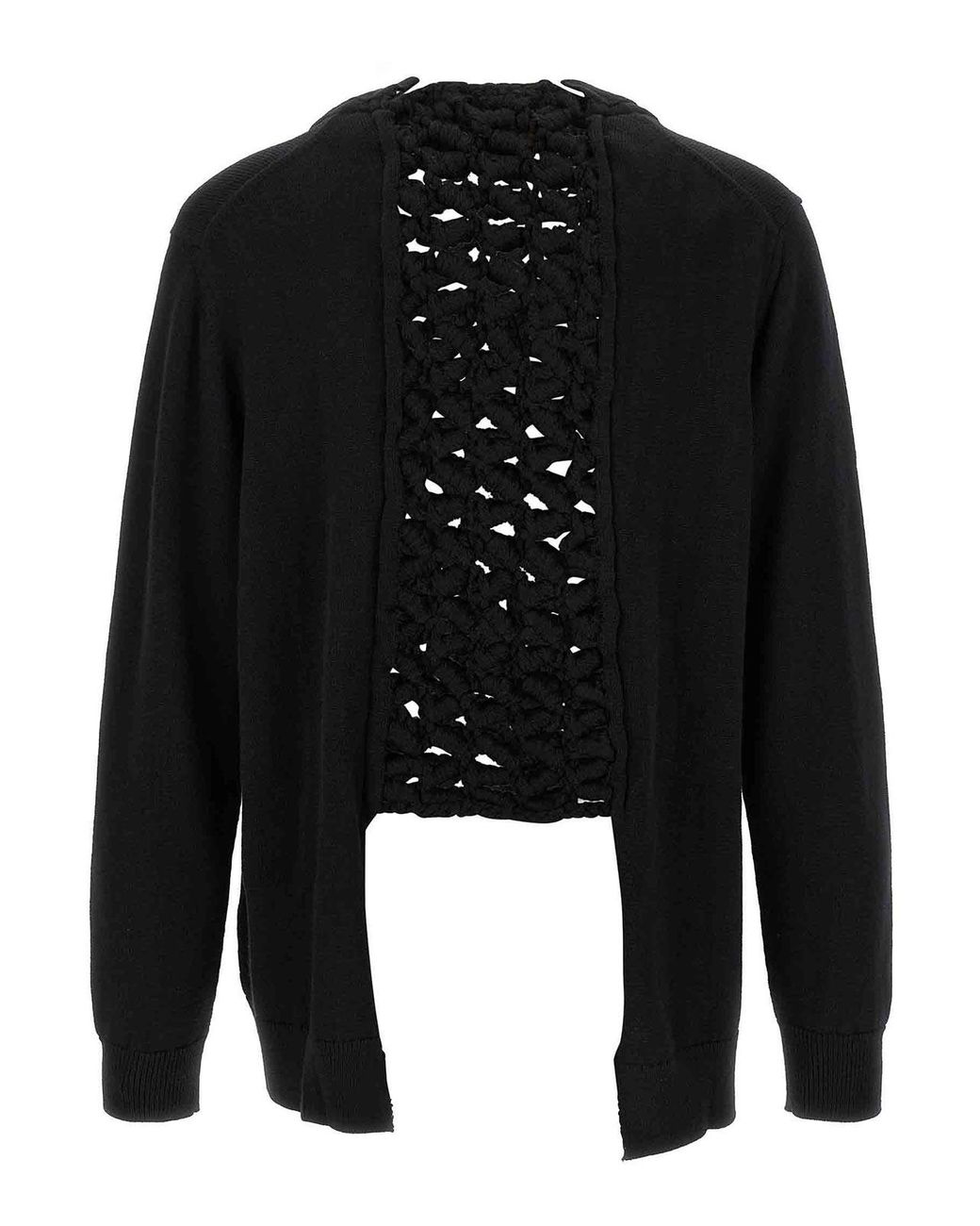 Comme Des Garcons Hommes Plus Black Woven Insert Cardigan for men