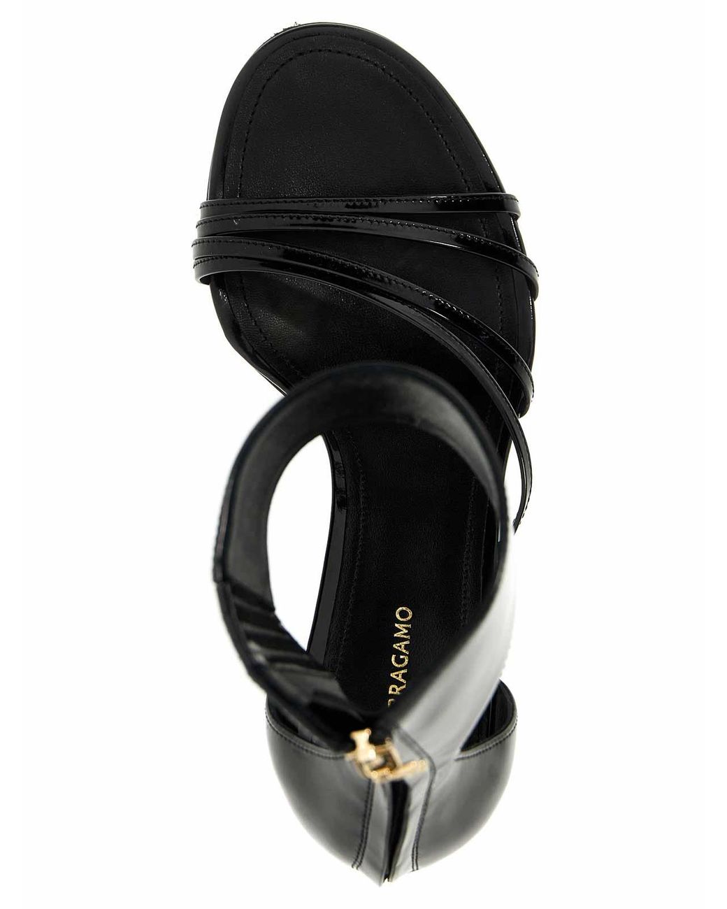 Ferragamo Black 'Clethra' Sandals