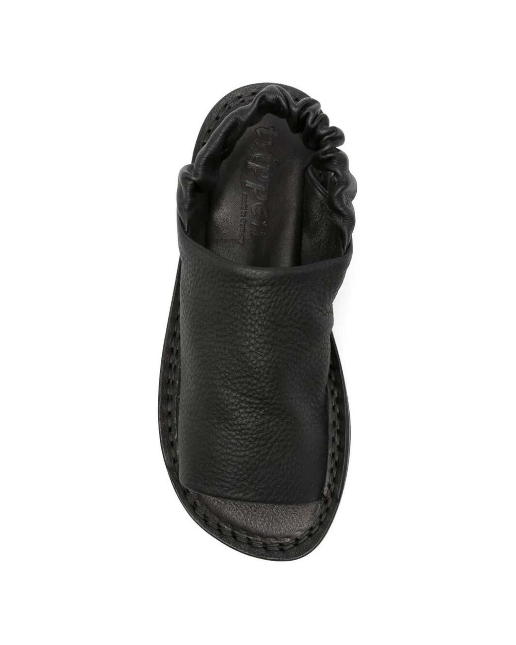 Trippen Black Nudge Flat Sandals