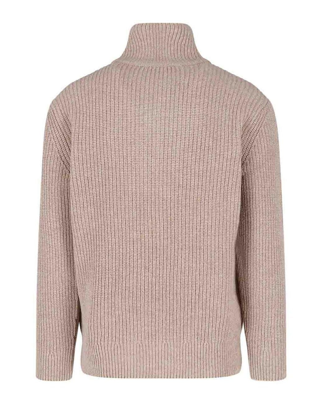 Closed Pink Wool Sweater for men