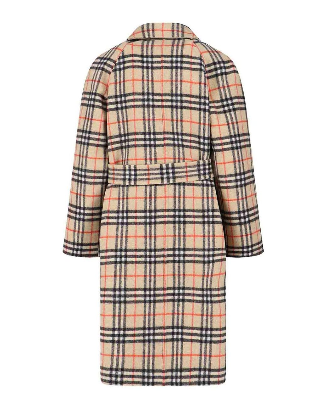 Abrigo Midi Burberry de color Natural