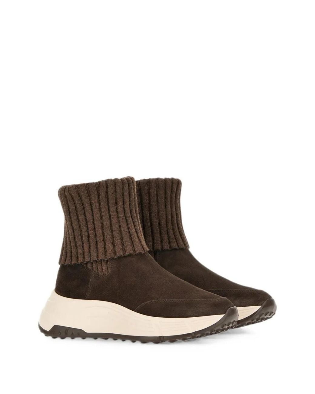 Hogan Brown H669 Chelsea Gambale Boots