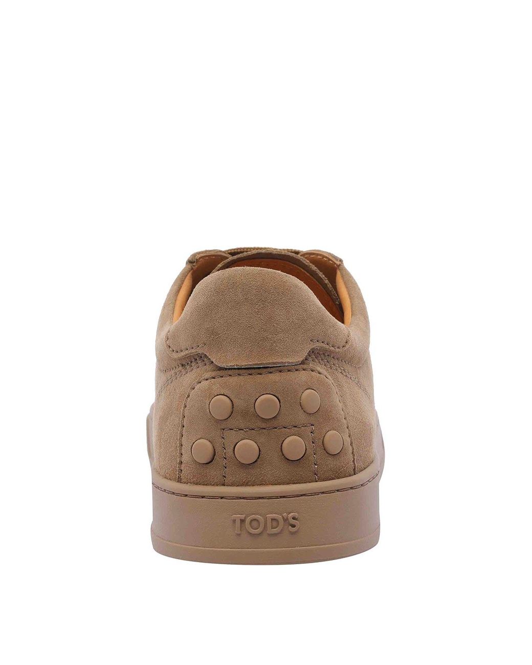 Tod's Brown Suede Calfskin Low Top Sneakers With Rubber Sole for men