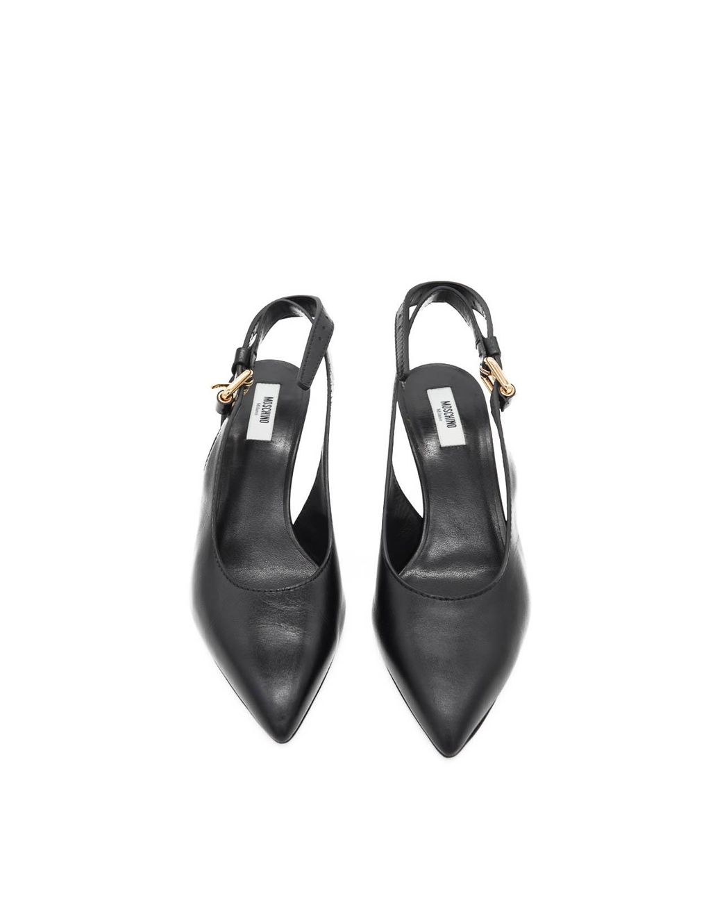 Moschino Black Tie Me Sling Back