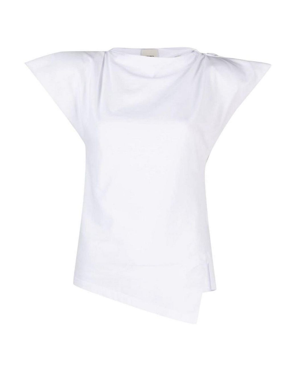 Isabel Marant White Sebani Padded Asymmetric T-Shirt