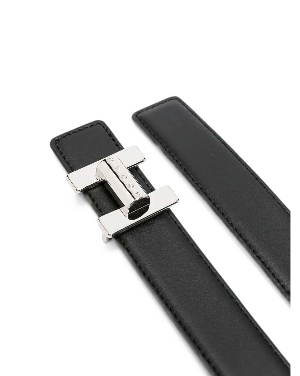 Hogan Black Leather Belt