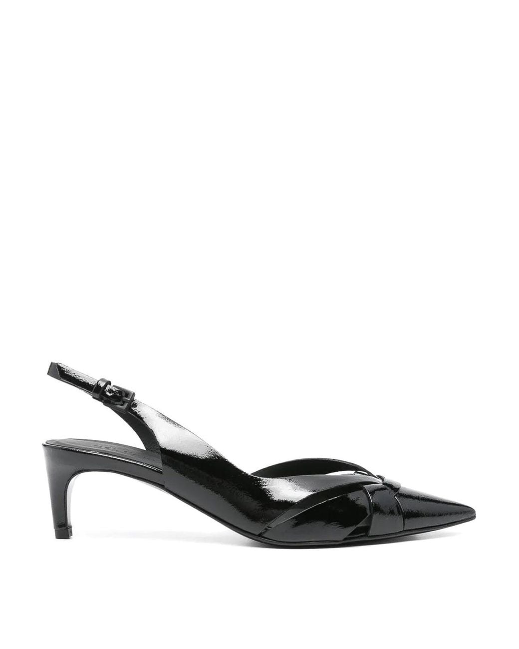 Fabrizio Del Carlo Black Paris Sling Back