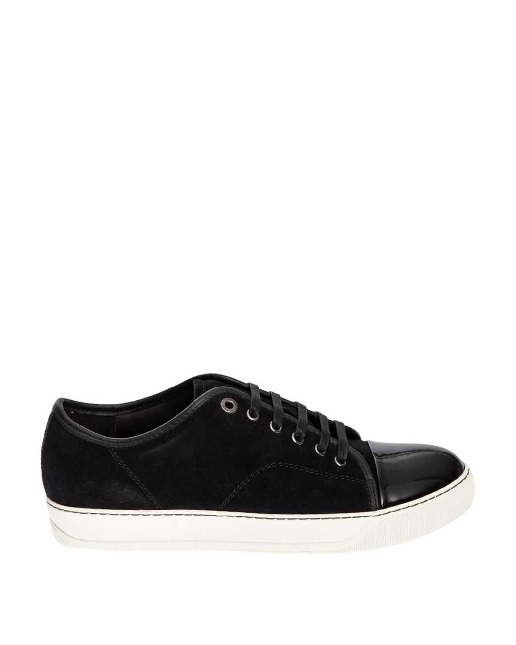 Lanvin Black Dbb1 Low Top Suede Sneakers for men