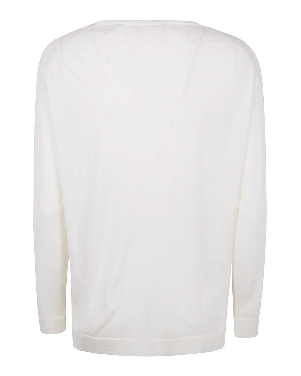 Suéter Cuello Redondo Drumohr de color White