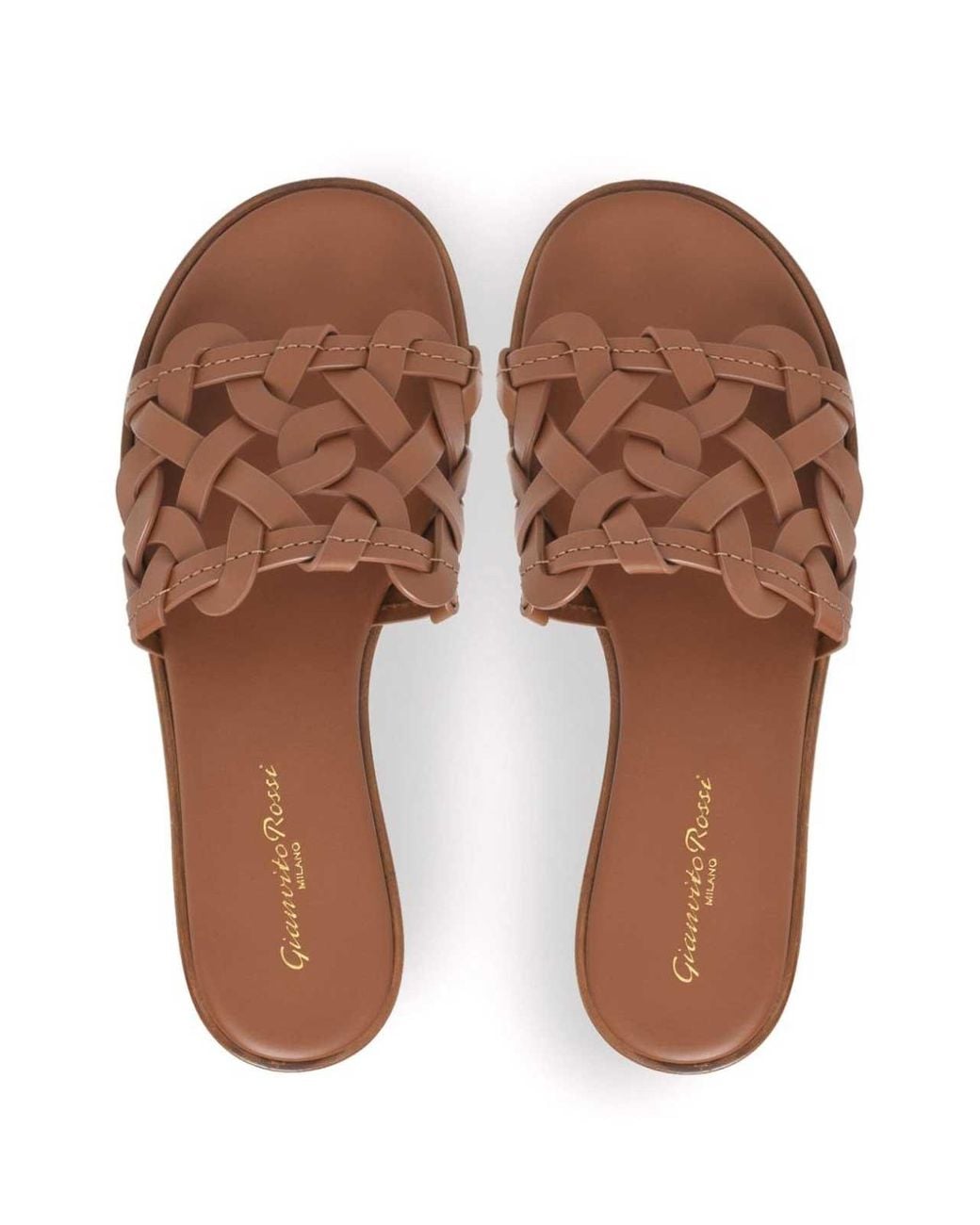 Gianvito Rossi Brown Amalfi Sandals