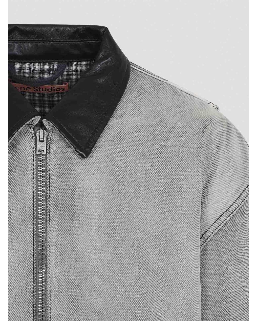 Acne Gray Cotton Jacket for men