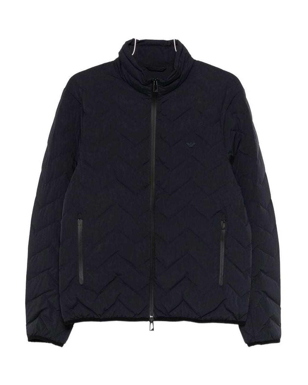 Emporio Armani Blue Nylon Down Jacket for men
