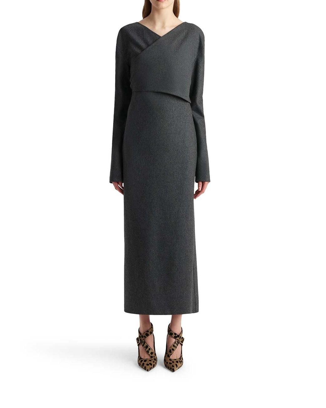 Khaite Gray Aubrey Dress