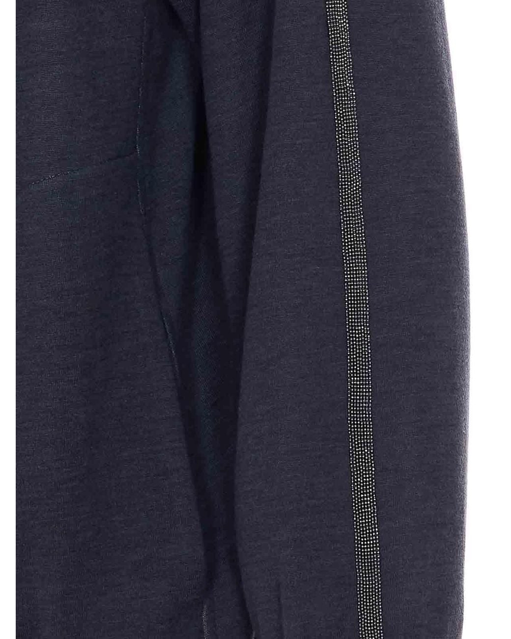 Brunello Cucinelli Blue Zipped Sweatshirt