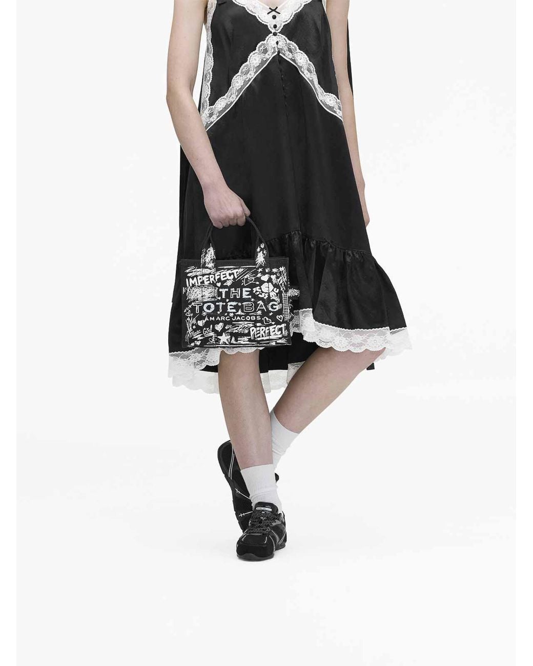 Marc Jacobs Black The Small Tote Punk Scribble