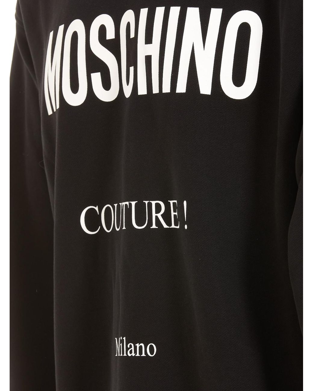 Moschino Black Cotton Sweatshirt for men