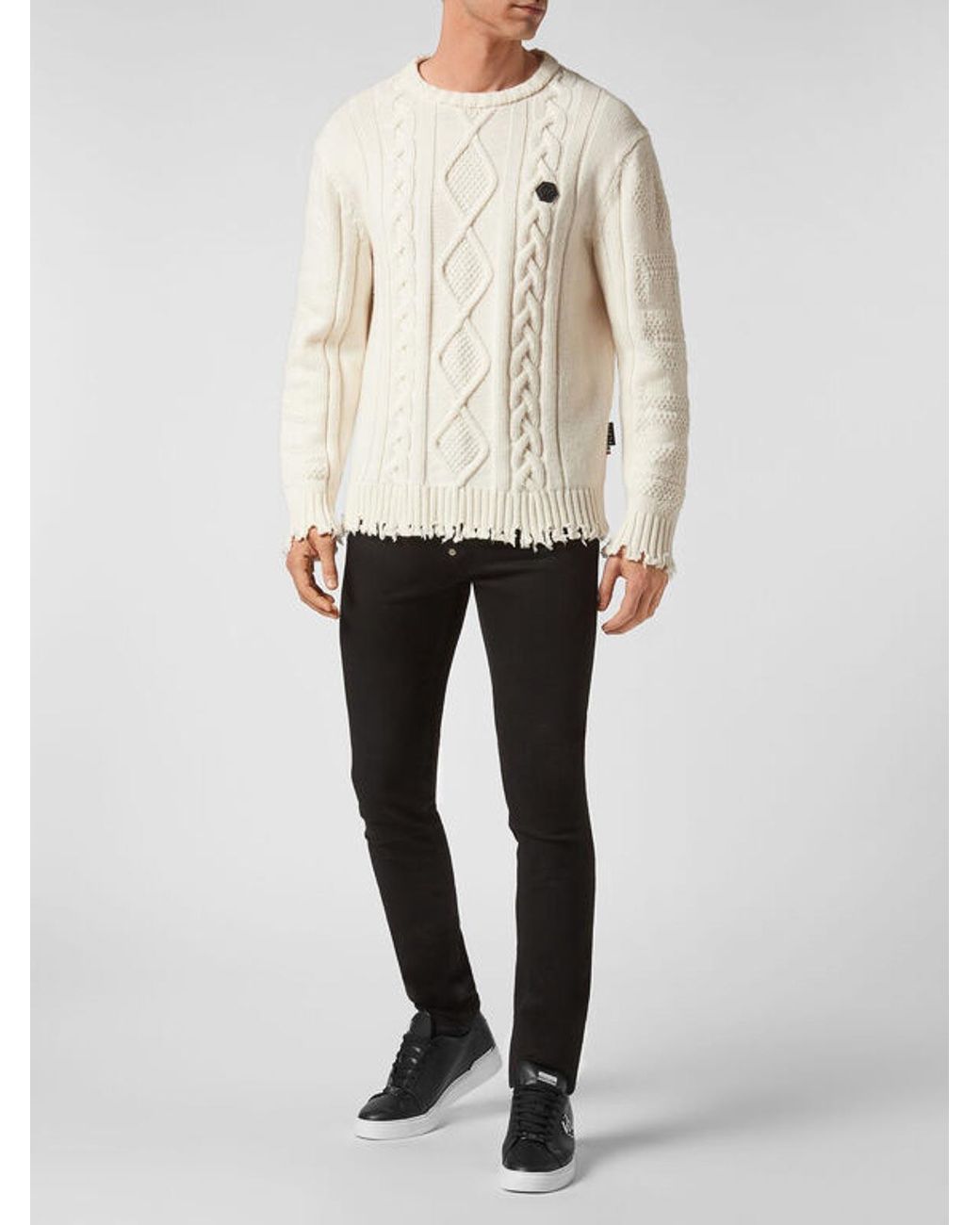 Philipp Plein Natural Sweater for men
