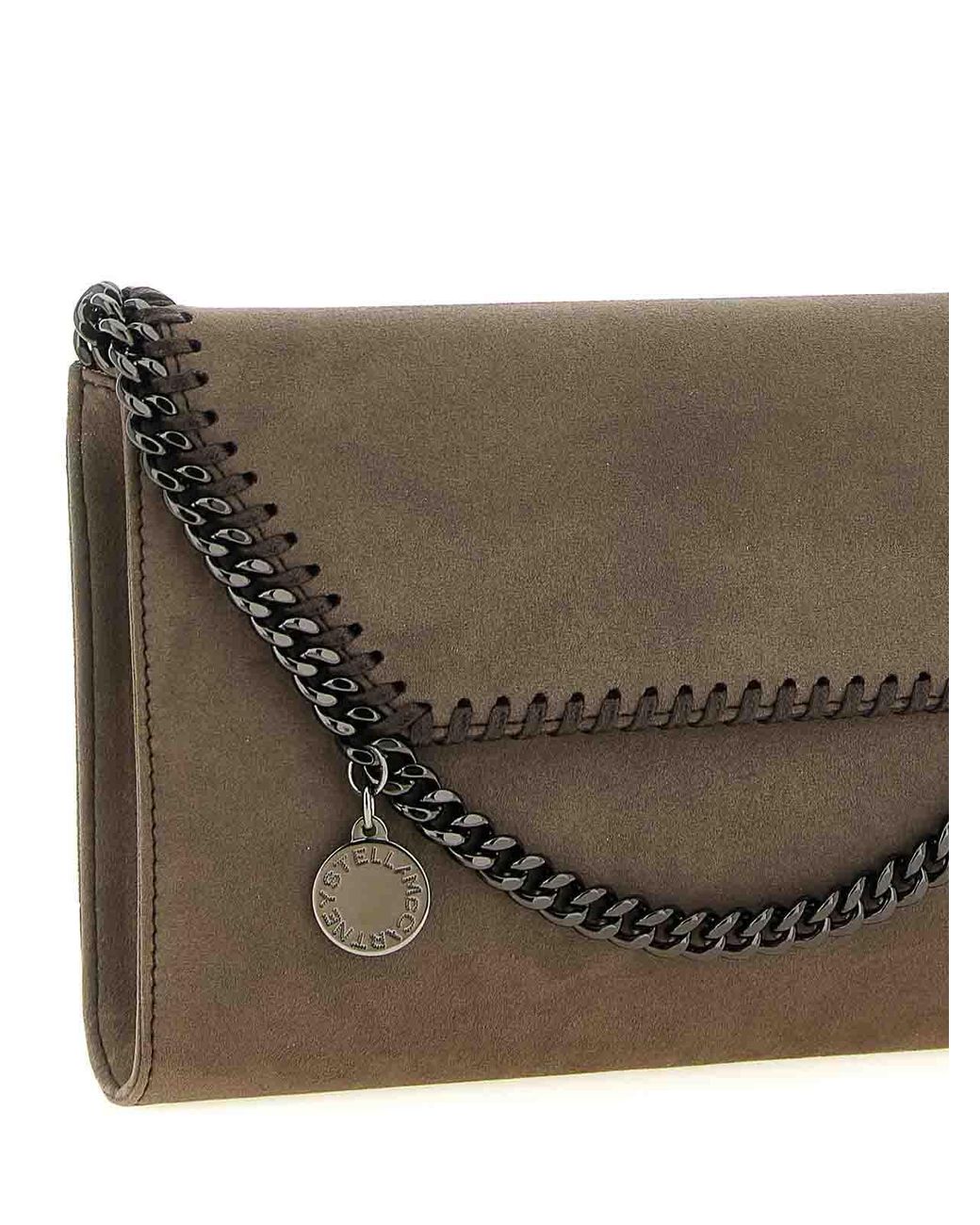Stella McCartney Gray Falabella' Wallet On Chain