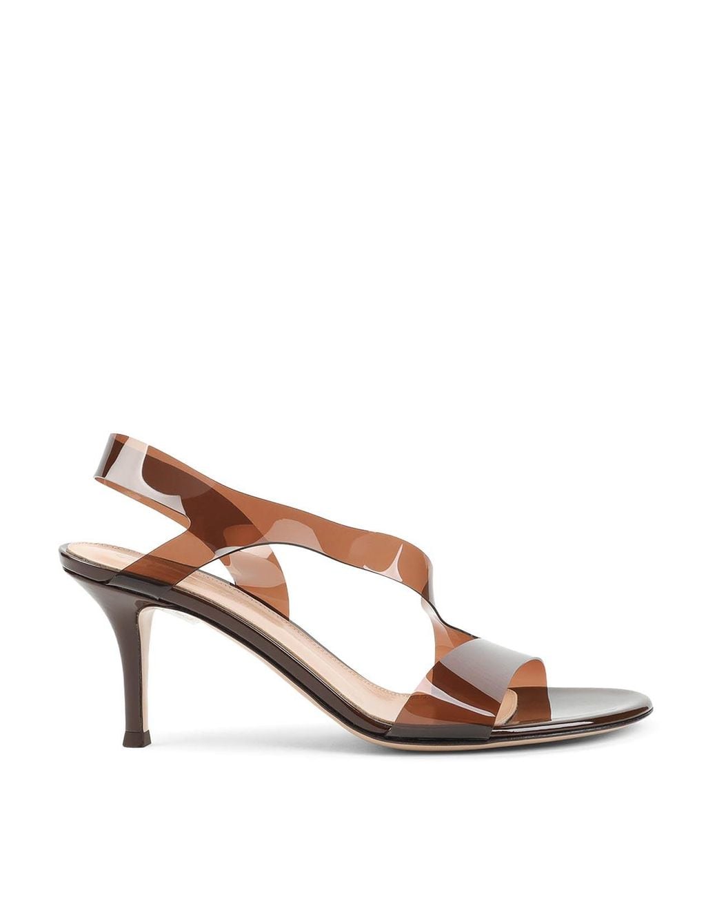 Gianvito Rossi Brown Pvc Metropolis Sandals