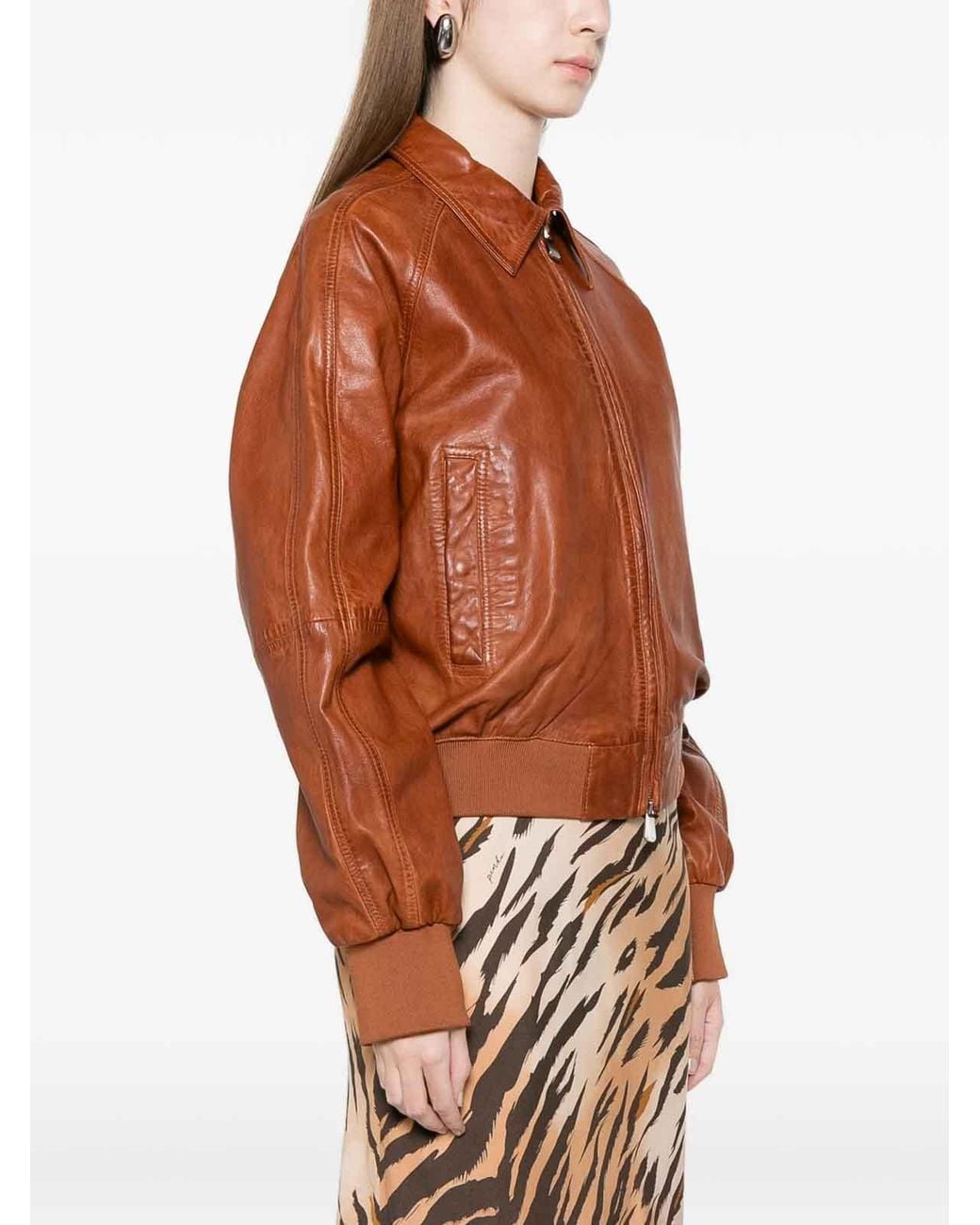 Pinko Brown Barbra Bomber