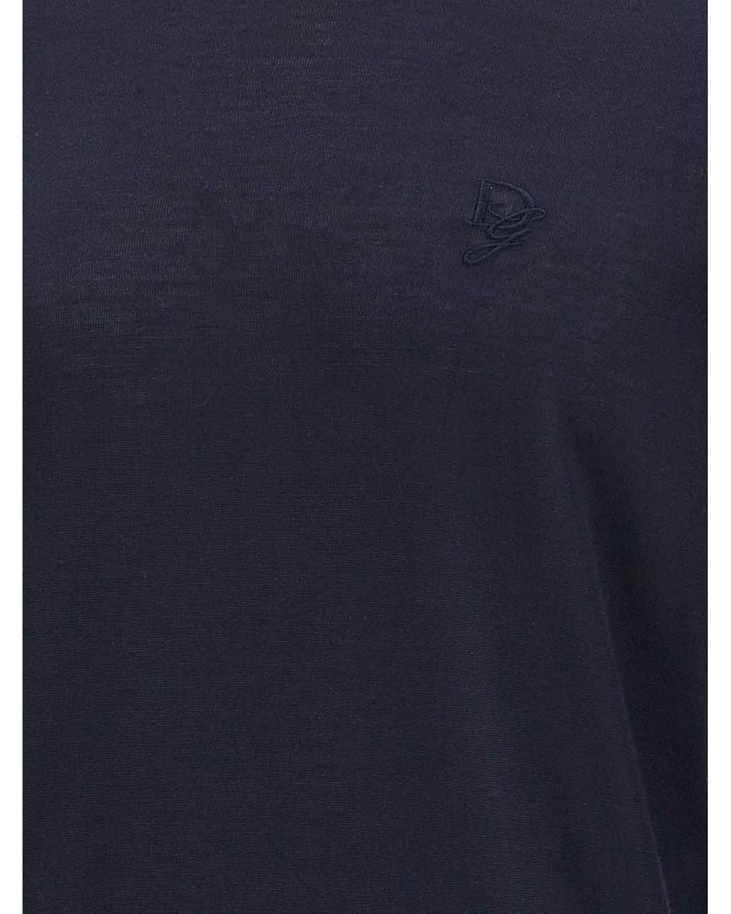 Dolce & Gabbana Blue Logo Embroidery Sweater for men