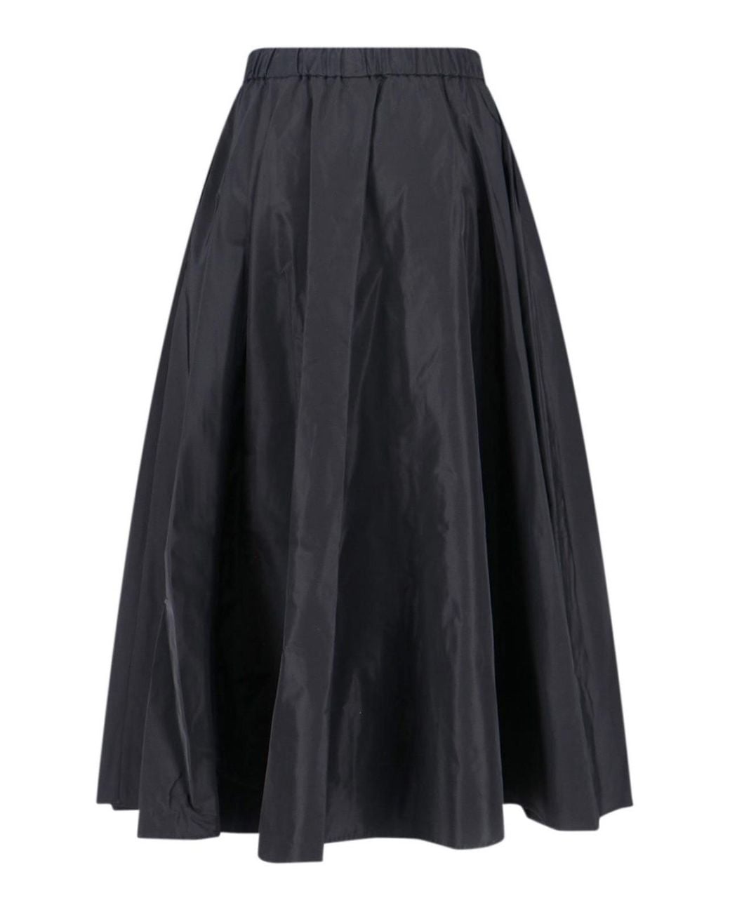 Aspesi Blue Midi-Length Skirt With Elastic Waistband