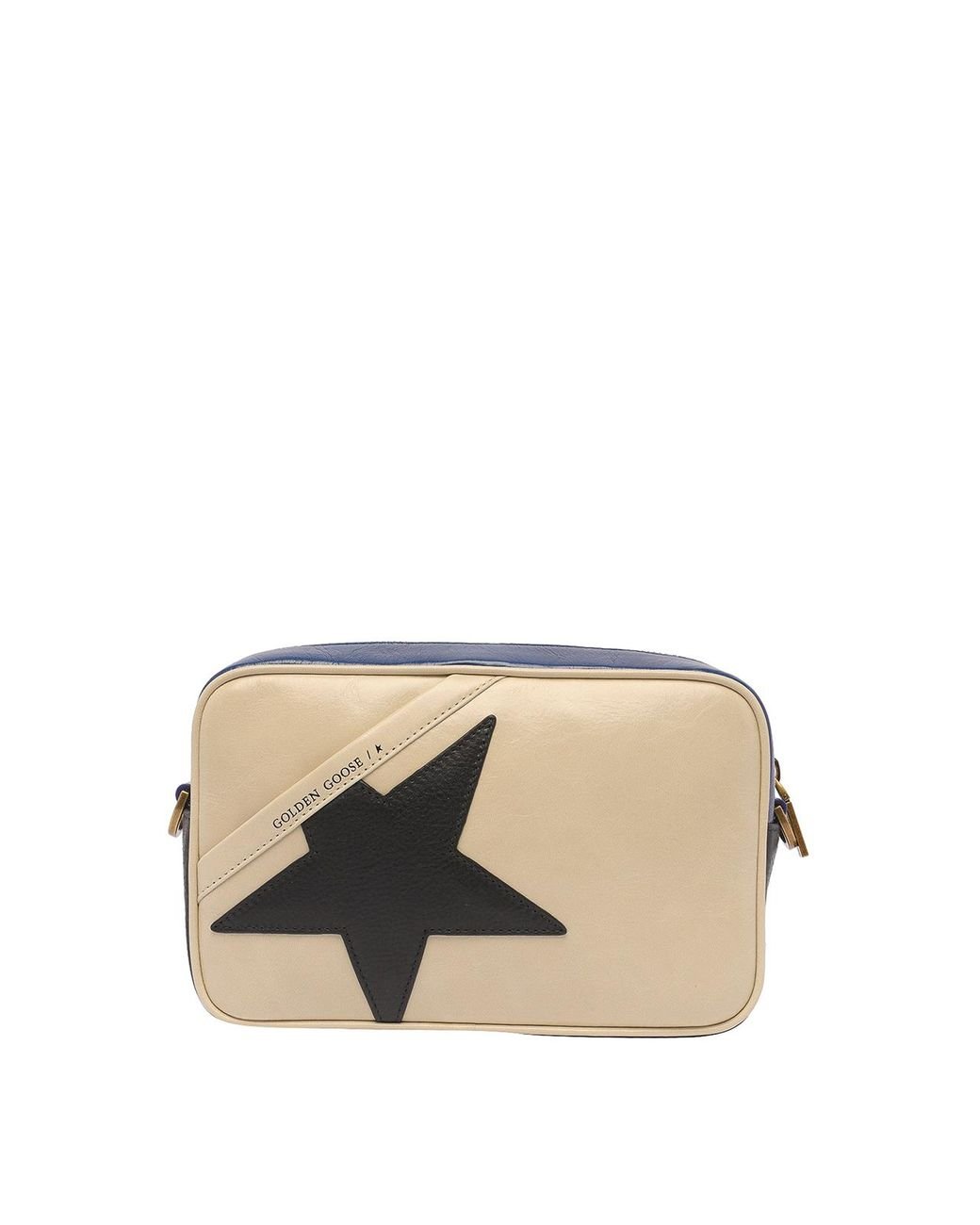 Golden Goose Star Leather Bag With Strap in Natural Lyst