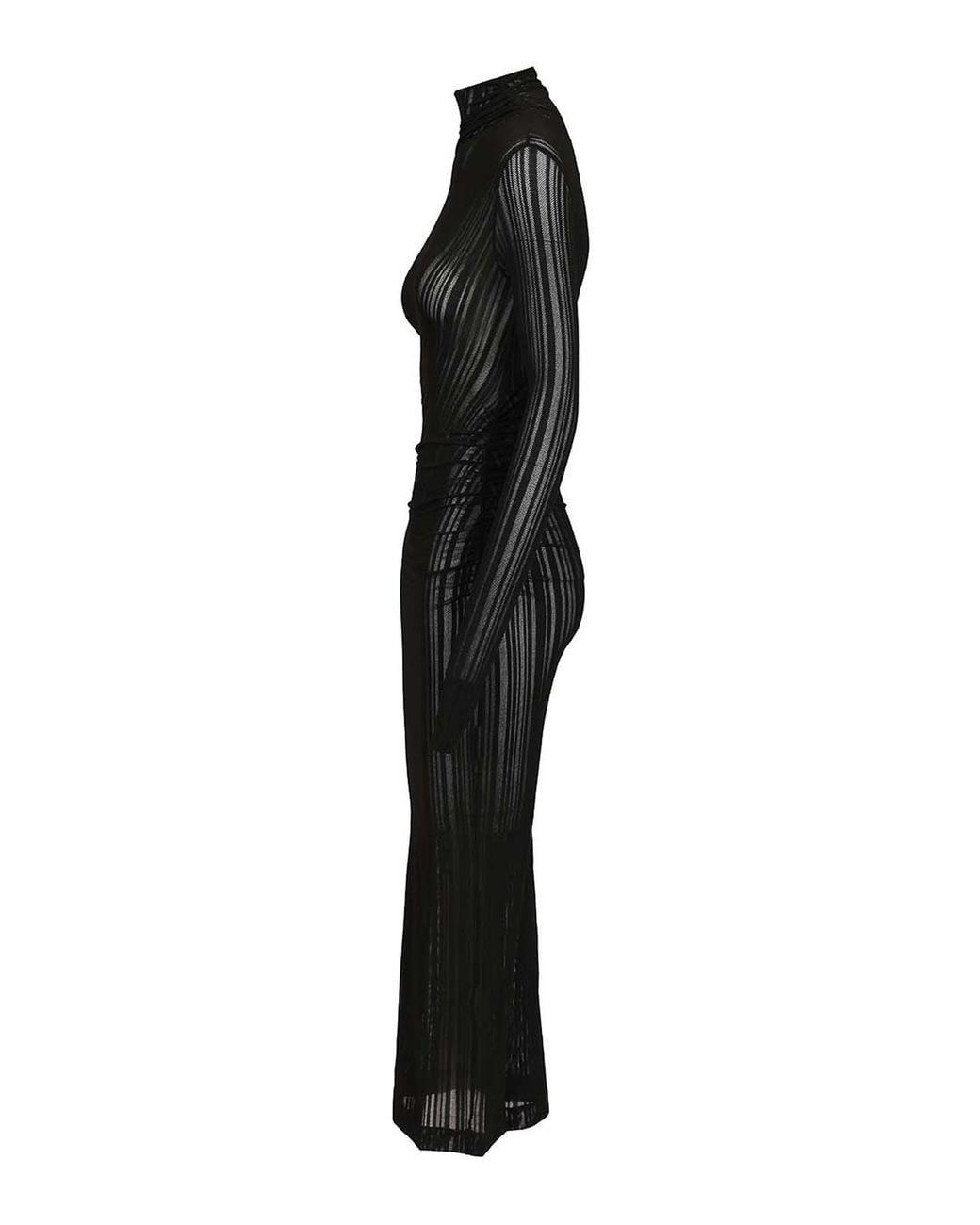 Amazuìn Black Olga Long Dress