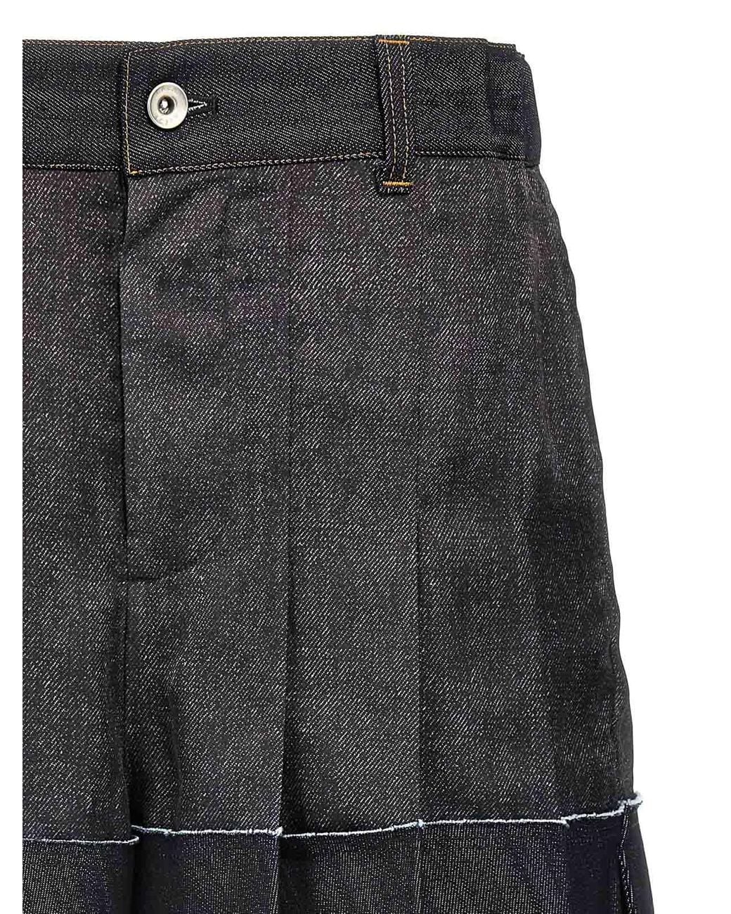 Sacai Gray Flounced Shorts