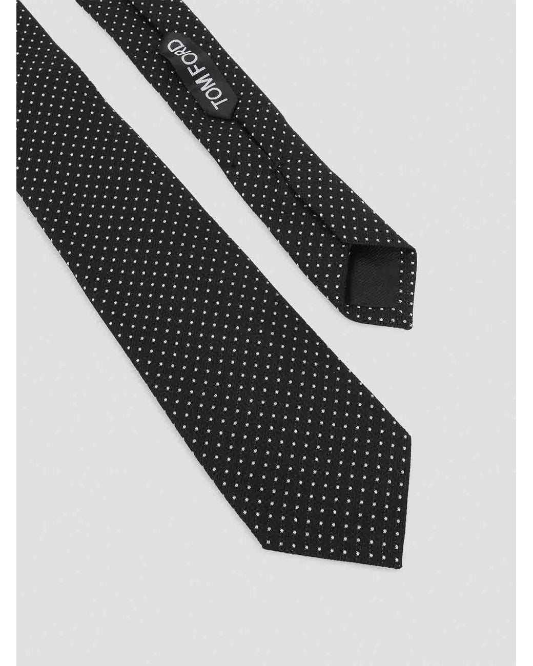 Tom Ford White Micro Dots Tie for men