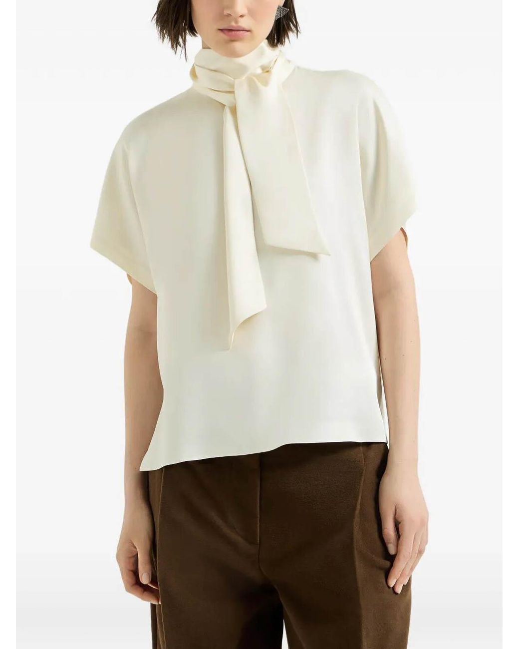 Brunello Cucinelli White Blouse