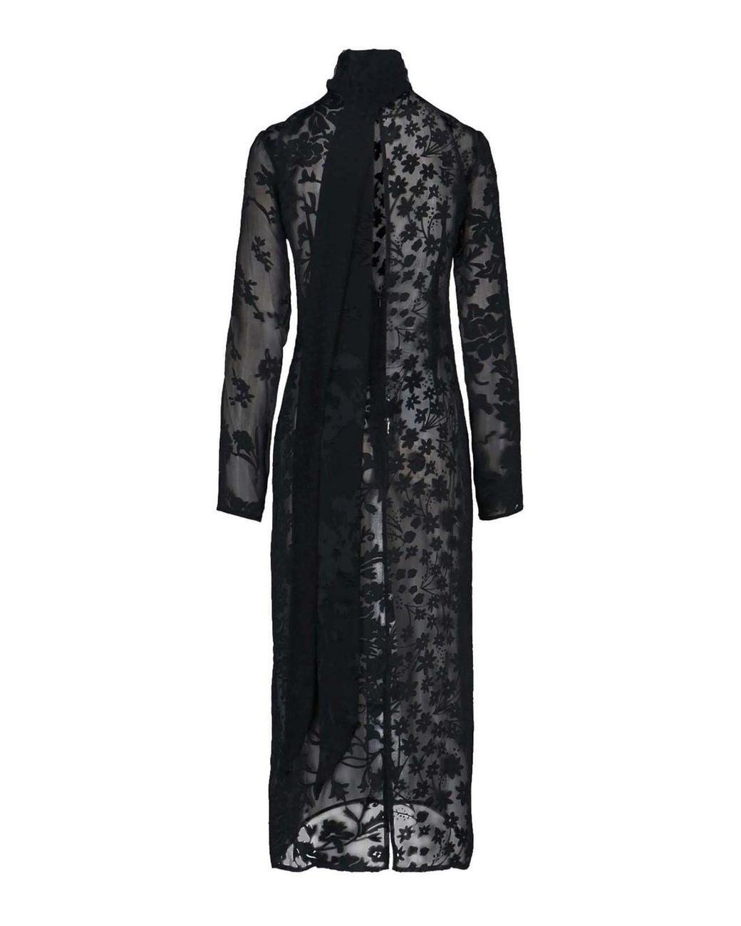 MARINE SERRE Black Maxi Dress