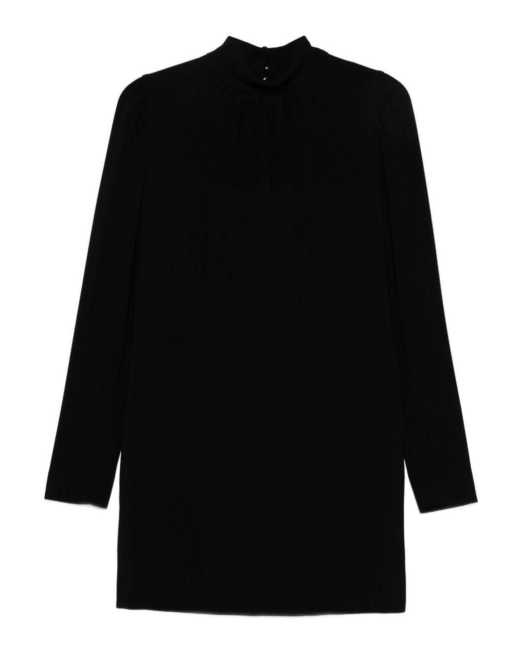 Max Mara Black High Neck Short Dress