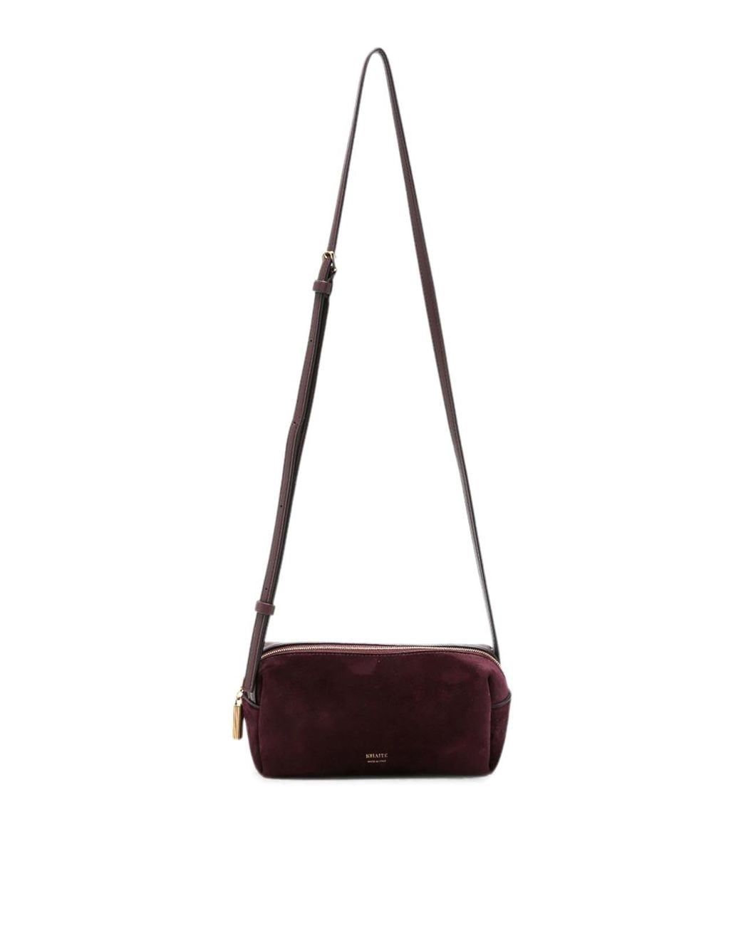 Khaite White Kye Mini Leather Crossbody Bag